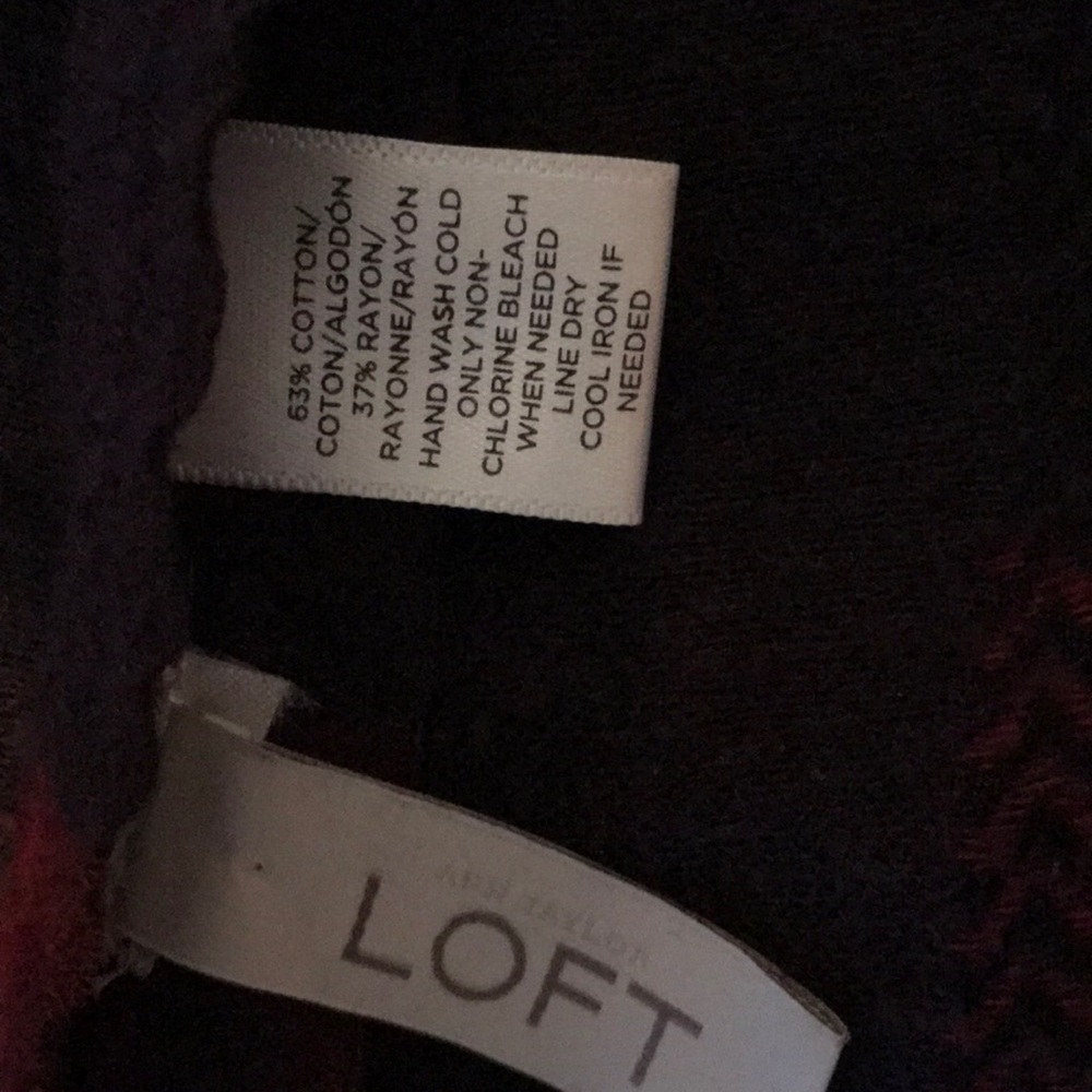 Loft strip long cozy comforting shawl sewn sides - Picture 6 of 13